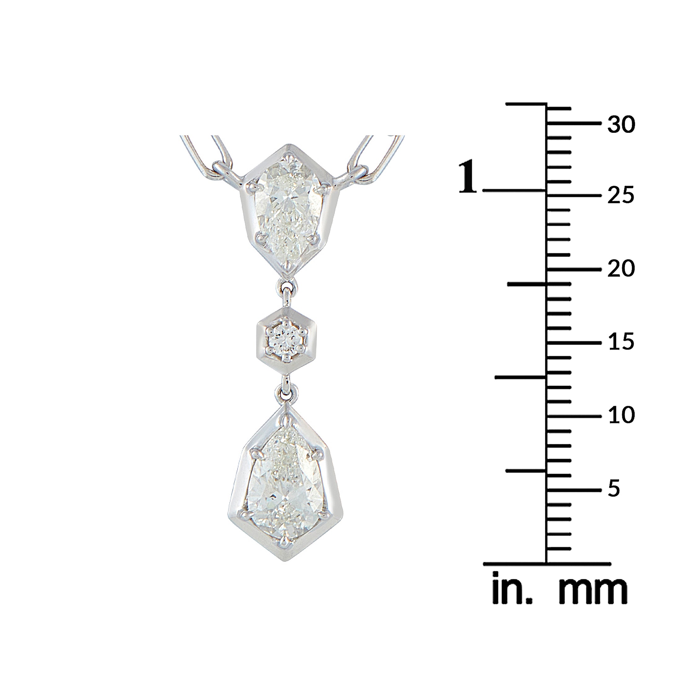 Exclusive 18K White Gold 1.32 ct Diamond Necklace