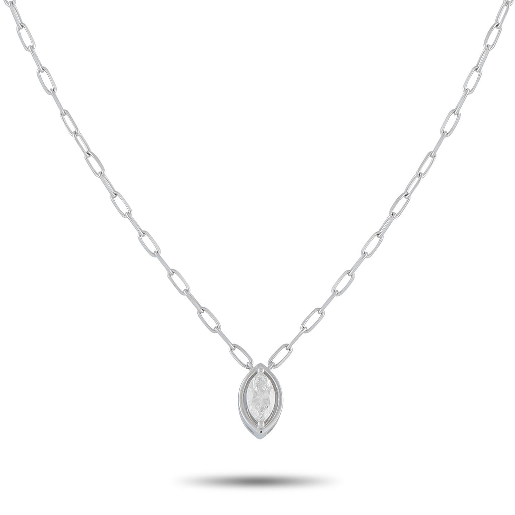 18K White Gold 0.50ct Diamond Pendant