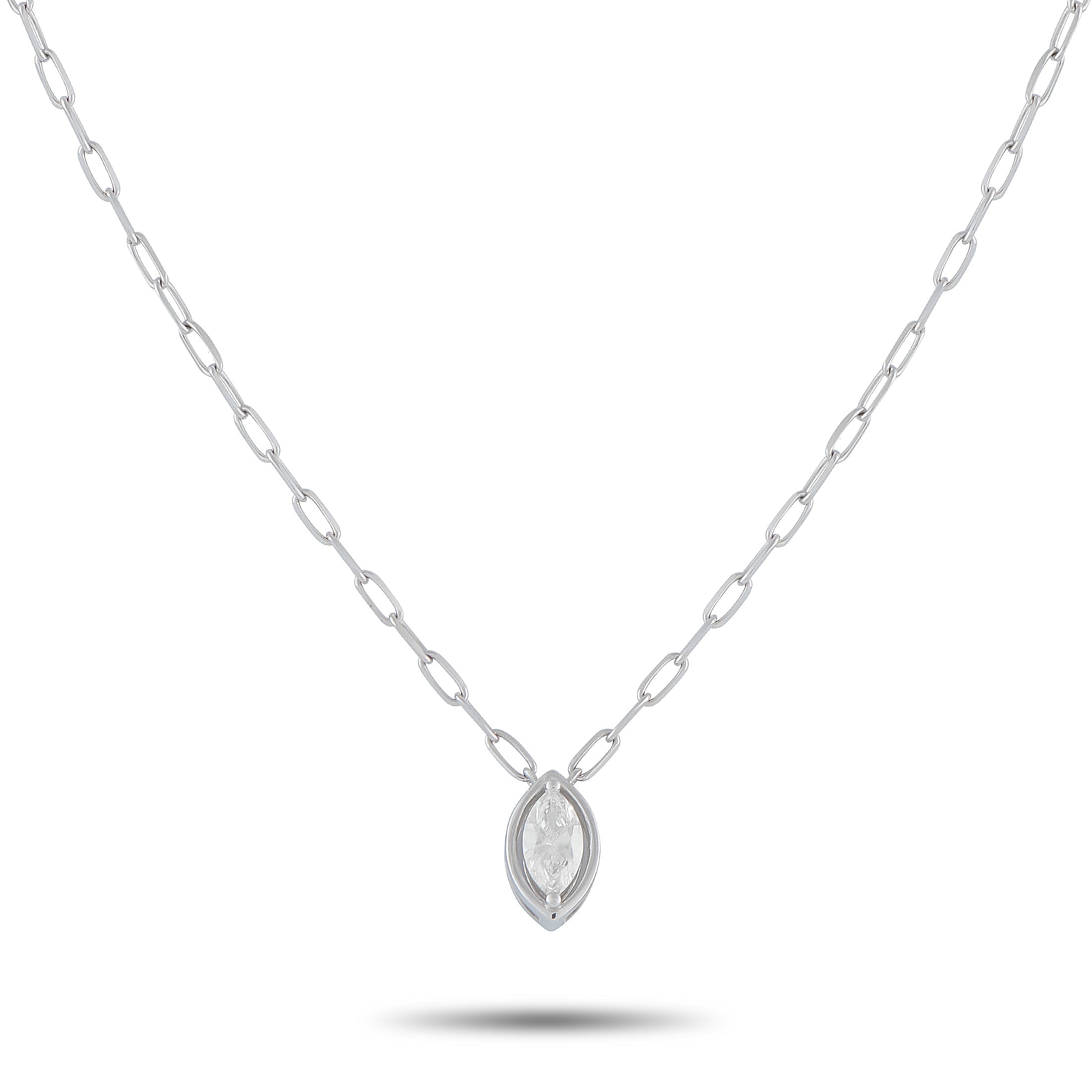 18K White Gold 0.50ct Diamond Pendant