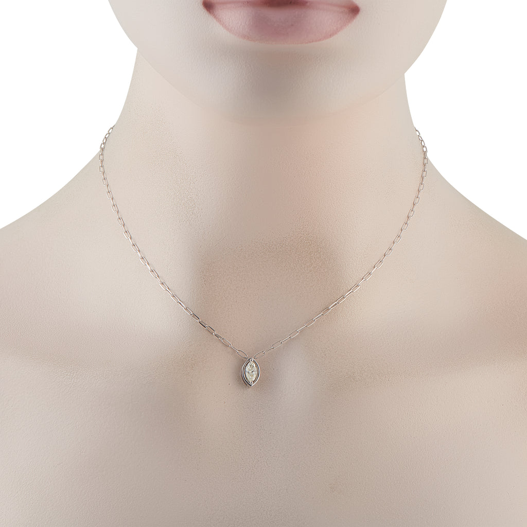 18K White Gold 0.50ct Diamond Pendant