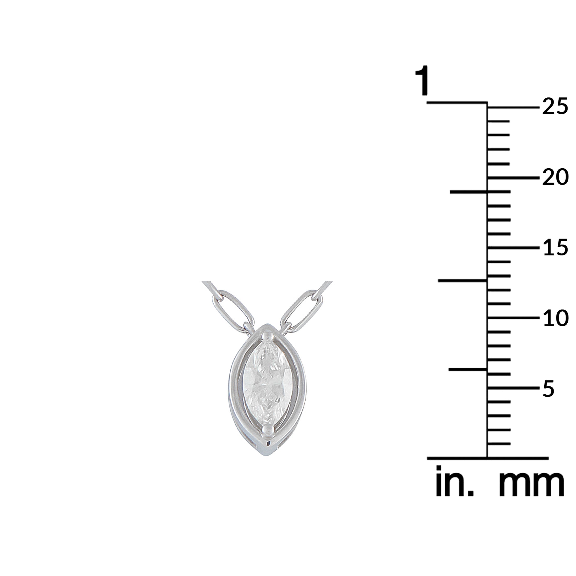 18K White Gold 0.50ct Diamond Pendant