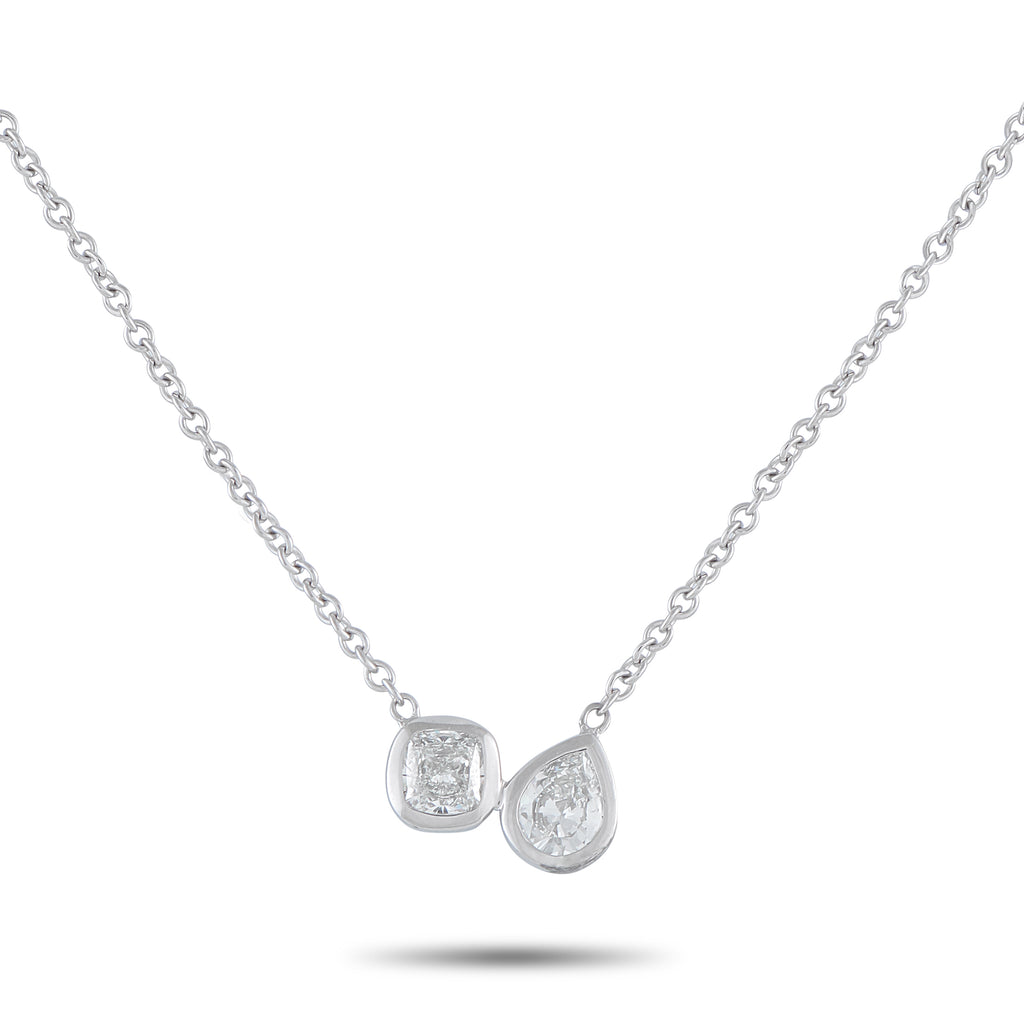 18K White Gold 1.0ct Diamond Necklace