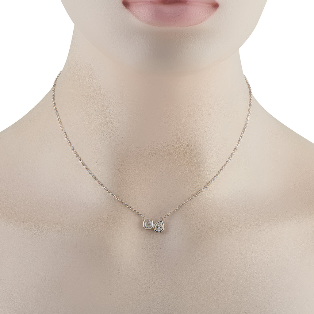 18K White Gold 1.0ct Diamond Necklace