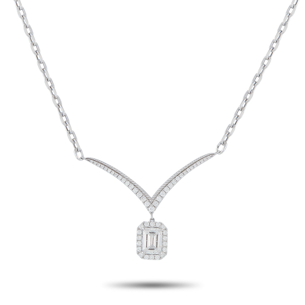 18K White Gold 1.33ct Diamond Necklace