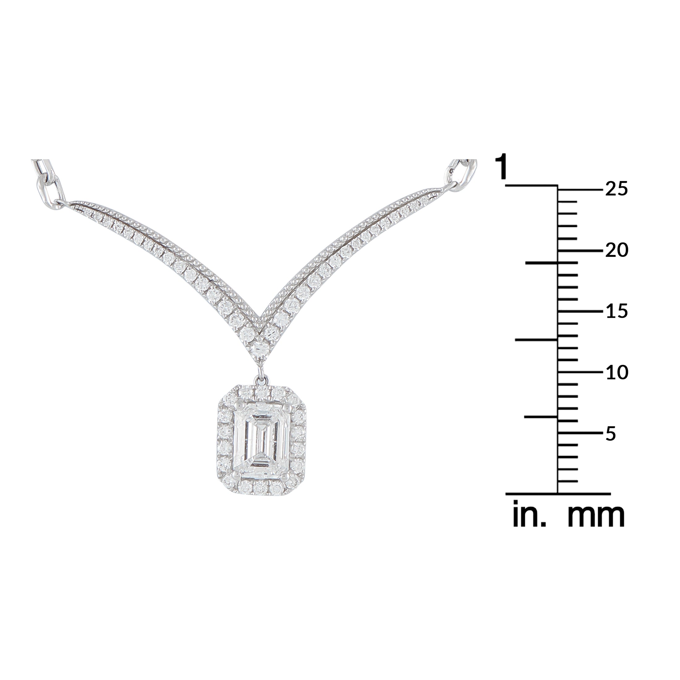 18K White Gold 1.33ct Diamond Necklace