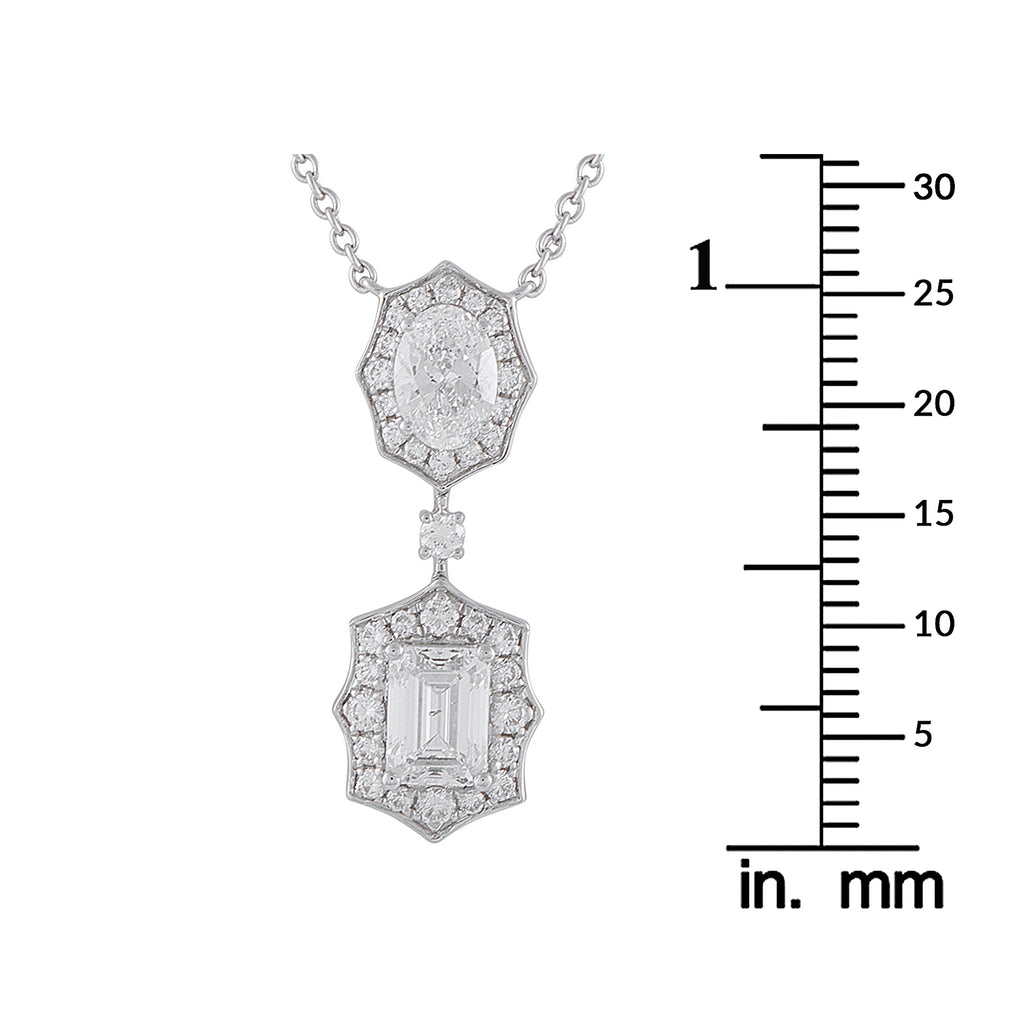 18K White Gold 2.76ct Diamond Necklace