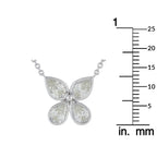 18K White Gold 2.35ct Diamond Flower Necklace