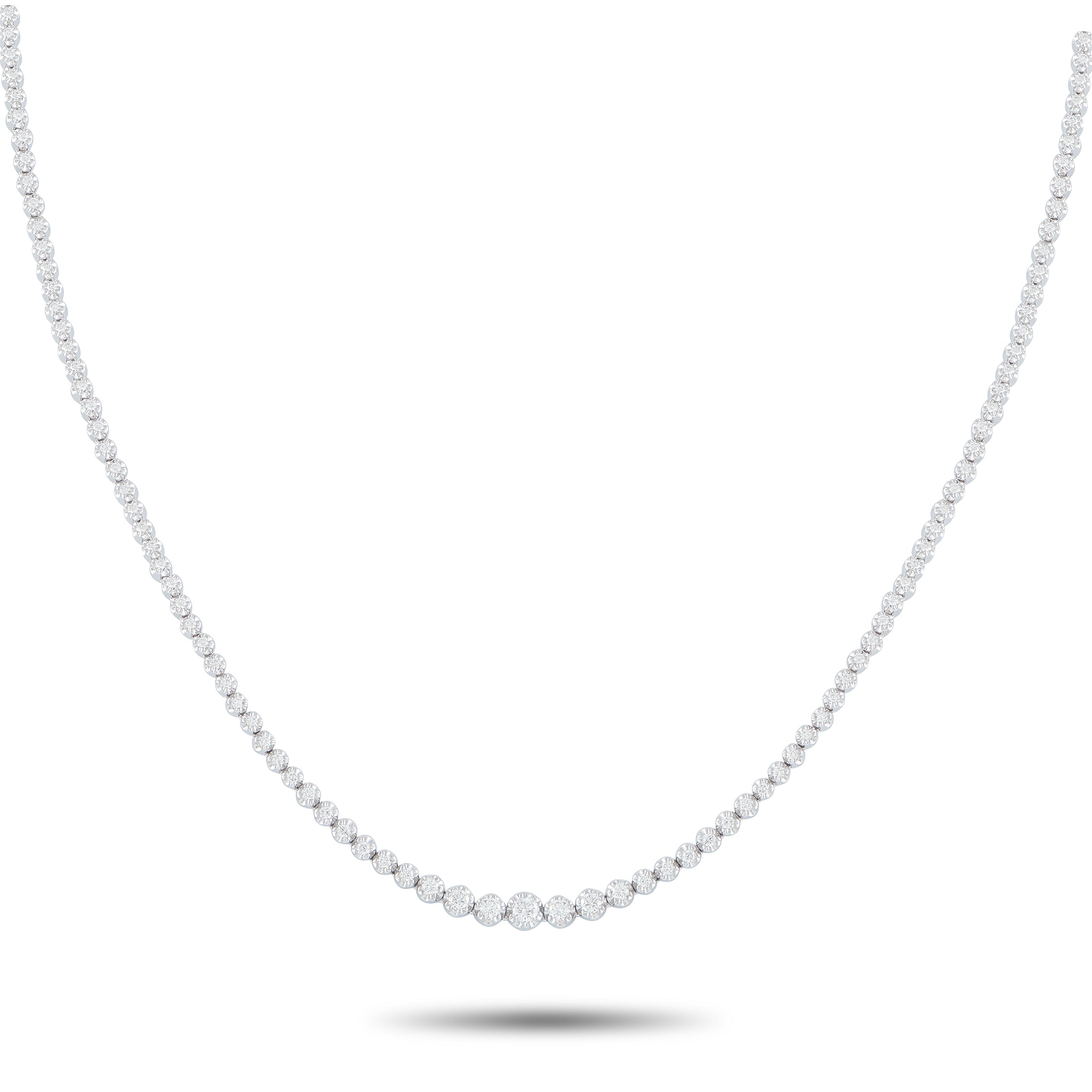 Exclusive 18K White Gold 2.50ct Diamond Tennis Necklace