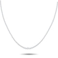 18K white gold diamond tennis necklace with round stones