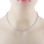 18K White Gold 2.50ct Diamond Tennis Necklace