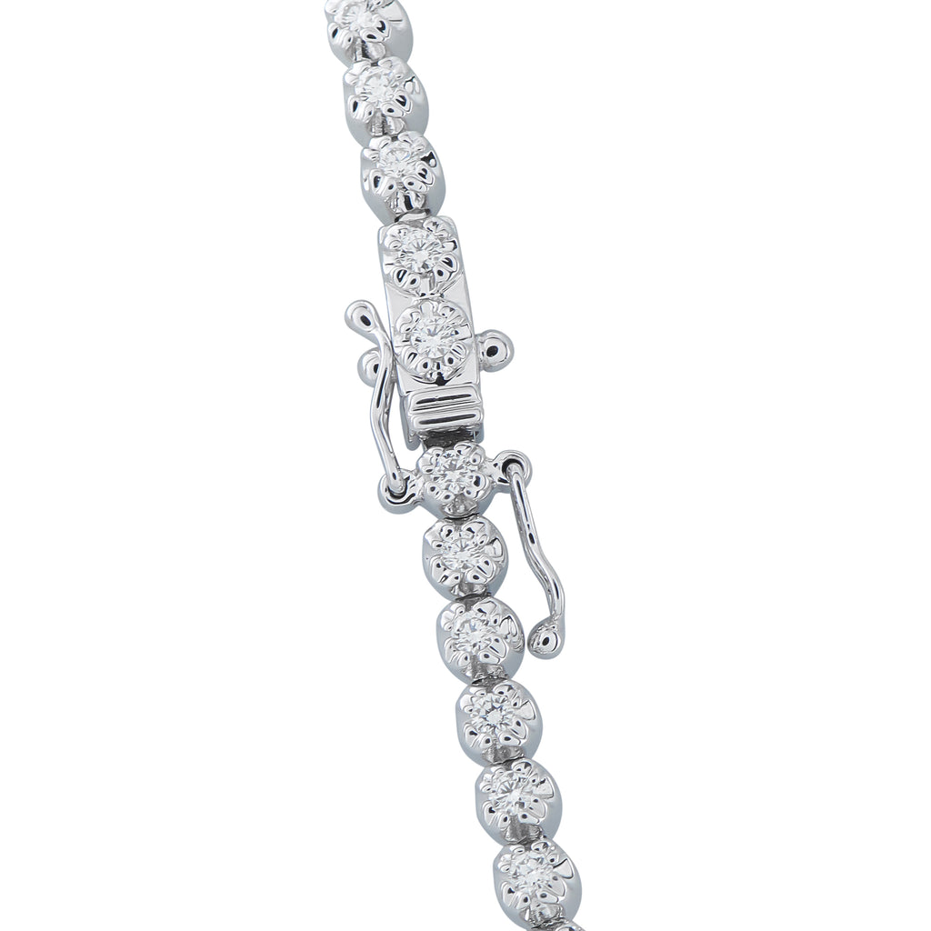Exclusive 18K White Gold 2.50ct Diamond Tennis Necklace