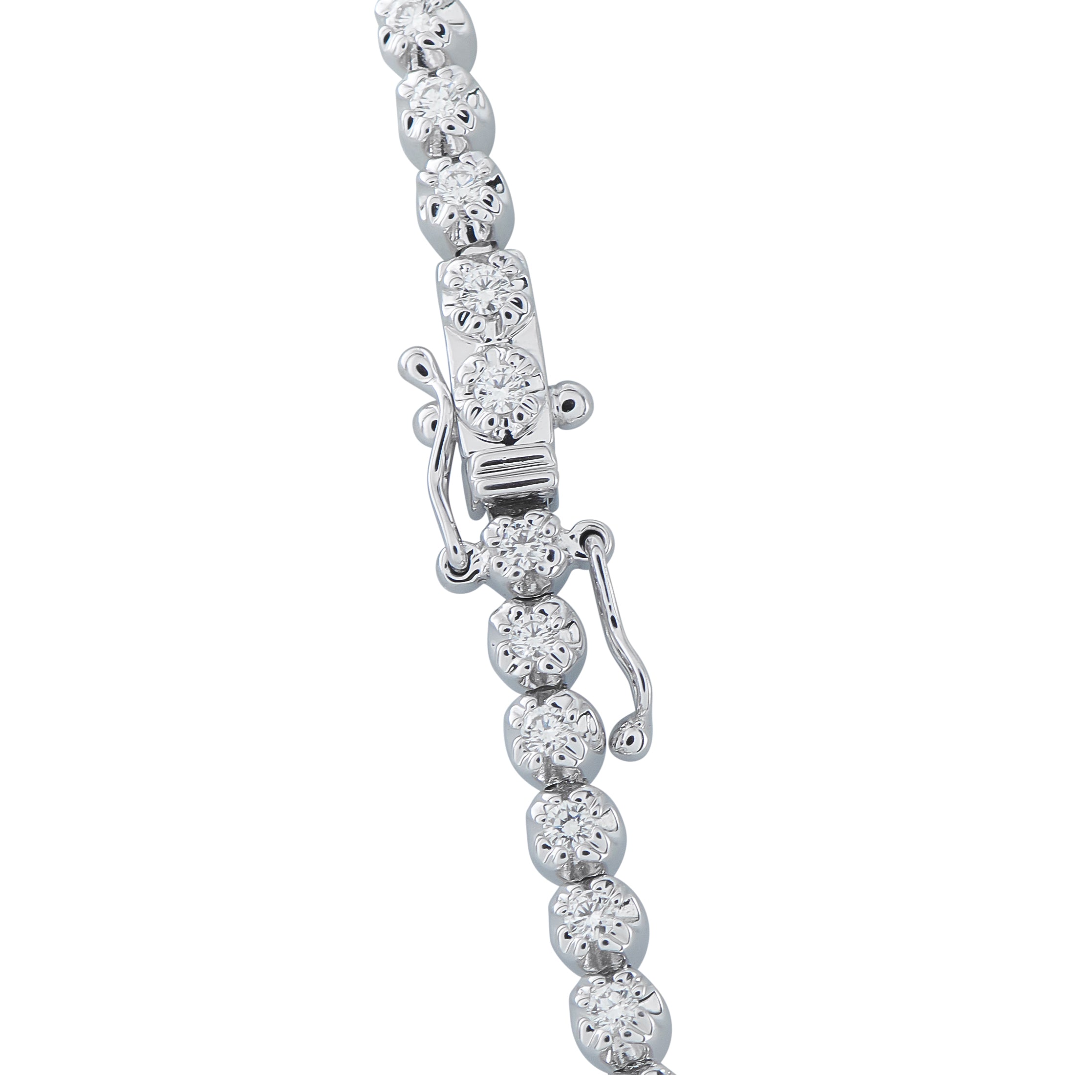 Exclusive 18K White Gold 2.50ct Diamond Tennis Necklace
