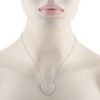 18K White Gold 3.10ct Diamond Heart Necklace