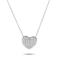 18K White Gold 0.54ct Diamond Heart Necklace
