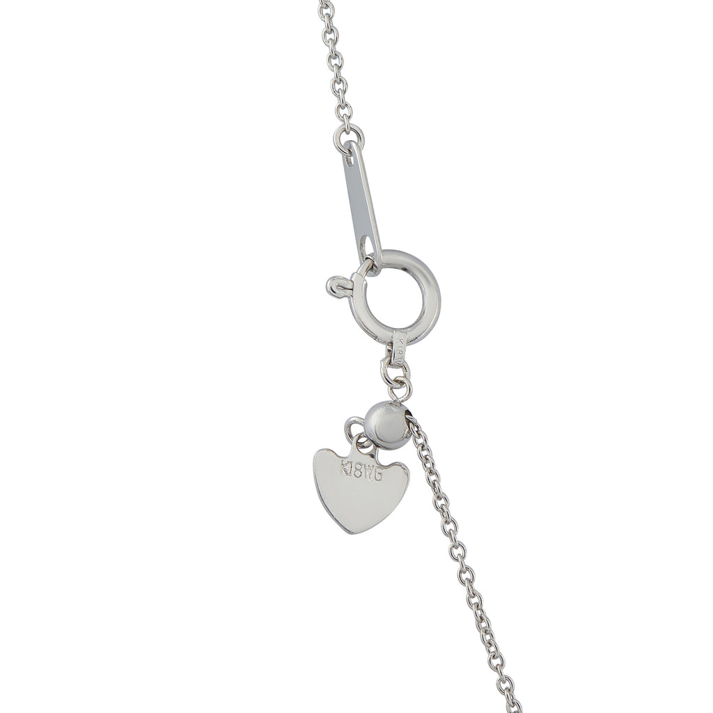 18K White Gold 0.54ct Diamond Heart Necklace