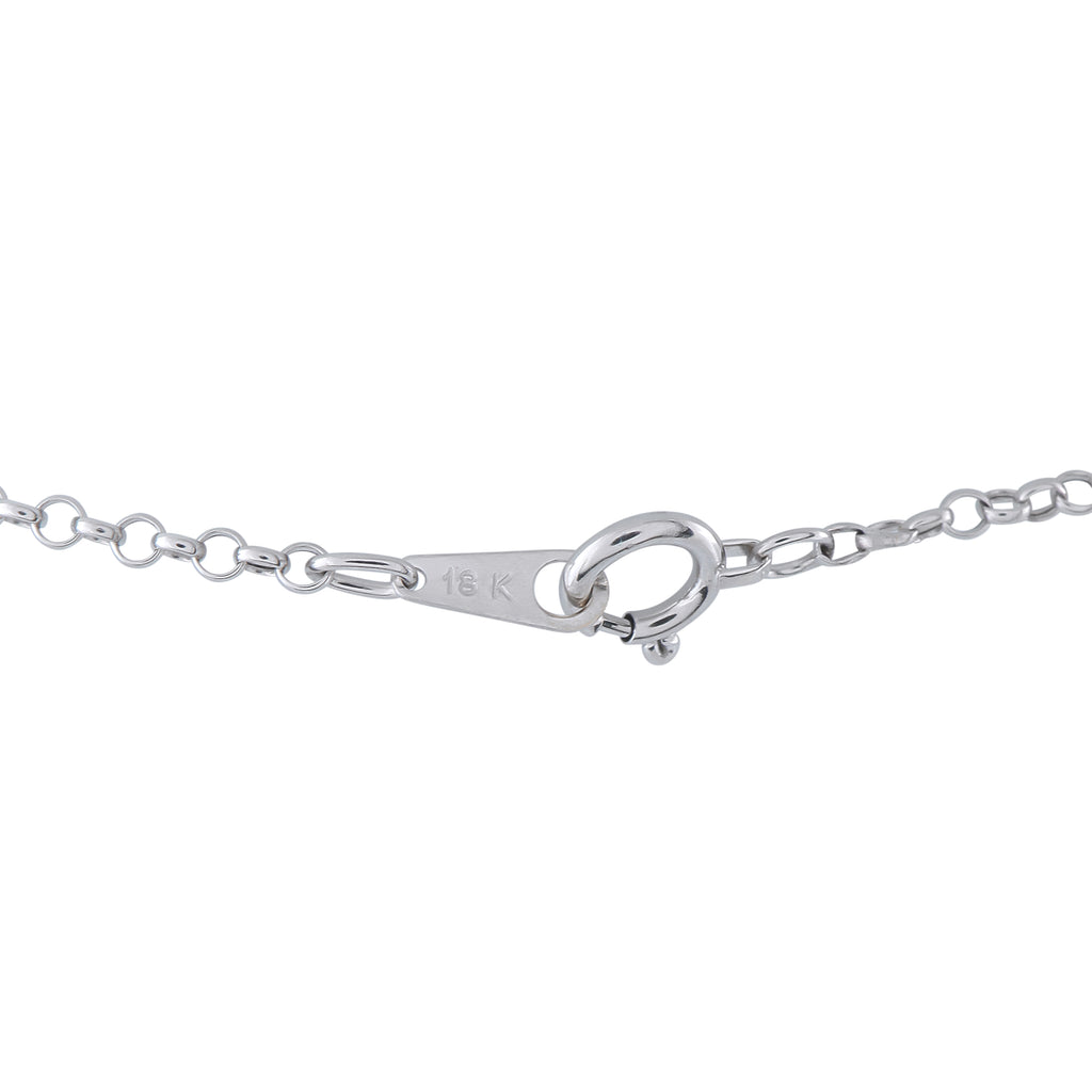 18K White Gold 1.50ct Diamond Cross Necklace