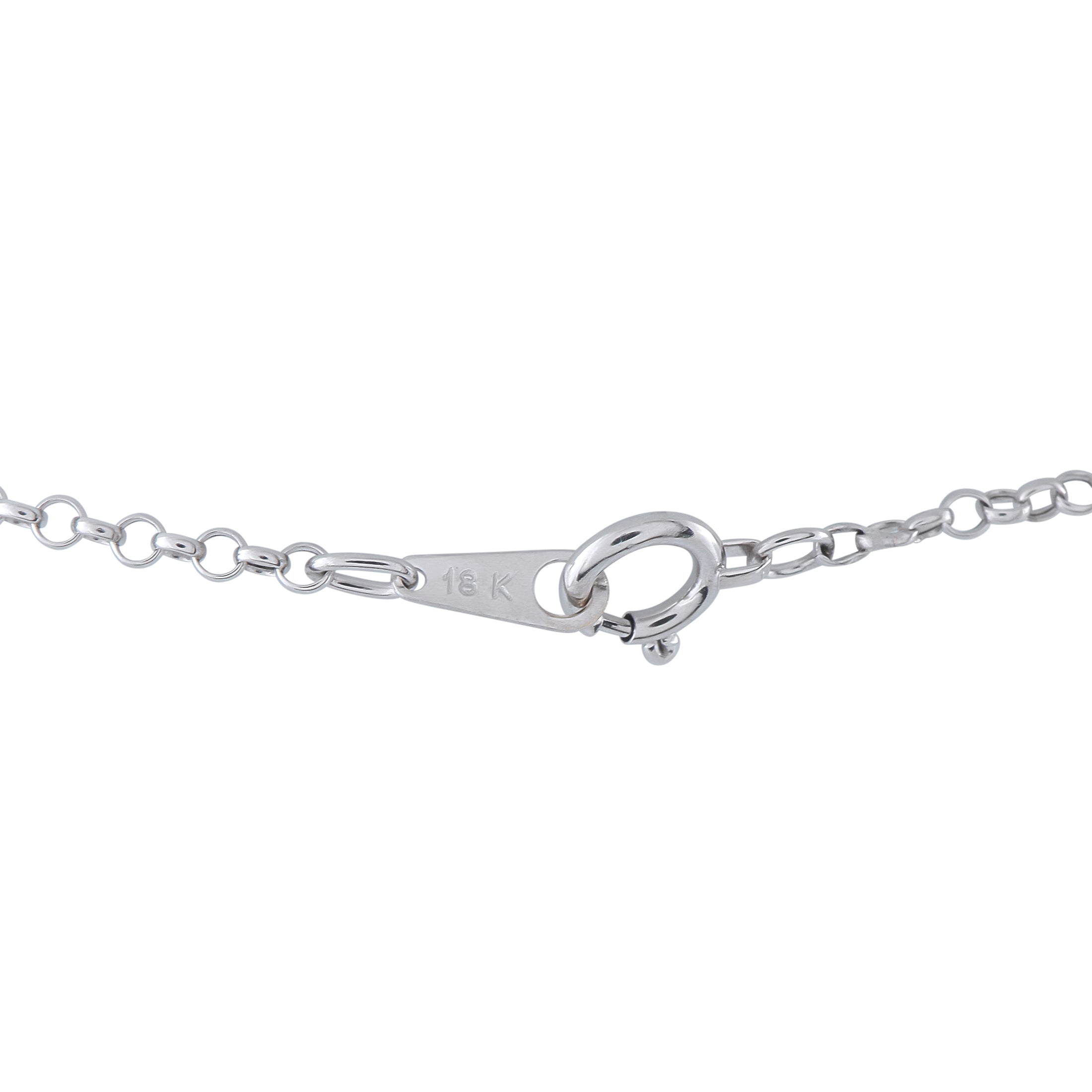 18K White Gold 1.50ct Diamond Cross Necklace