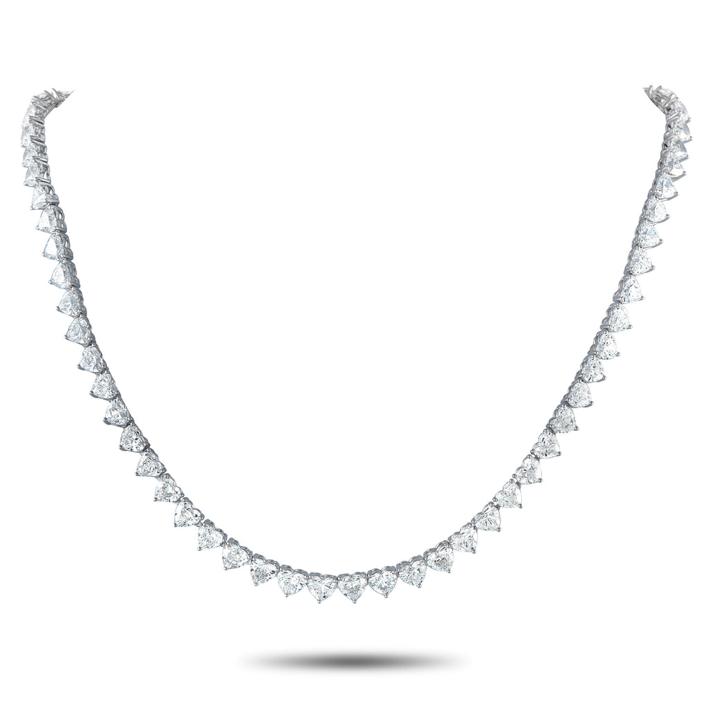 18K White Gold 34.25ct Diamond Necklace