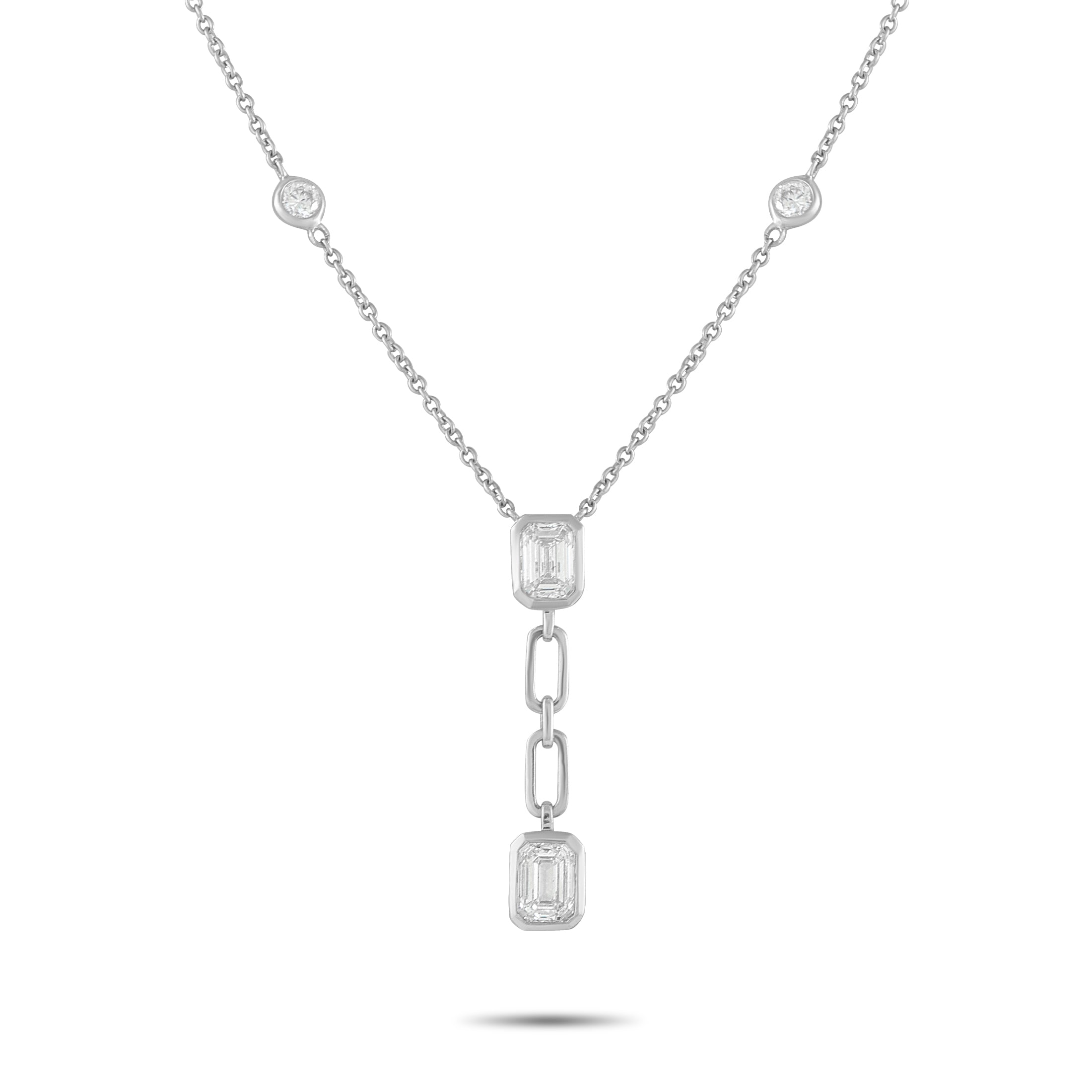 18K White Gold 2.60ct Diamond Pendant