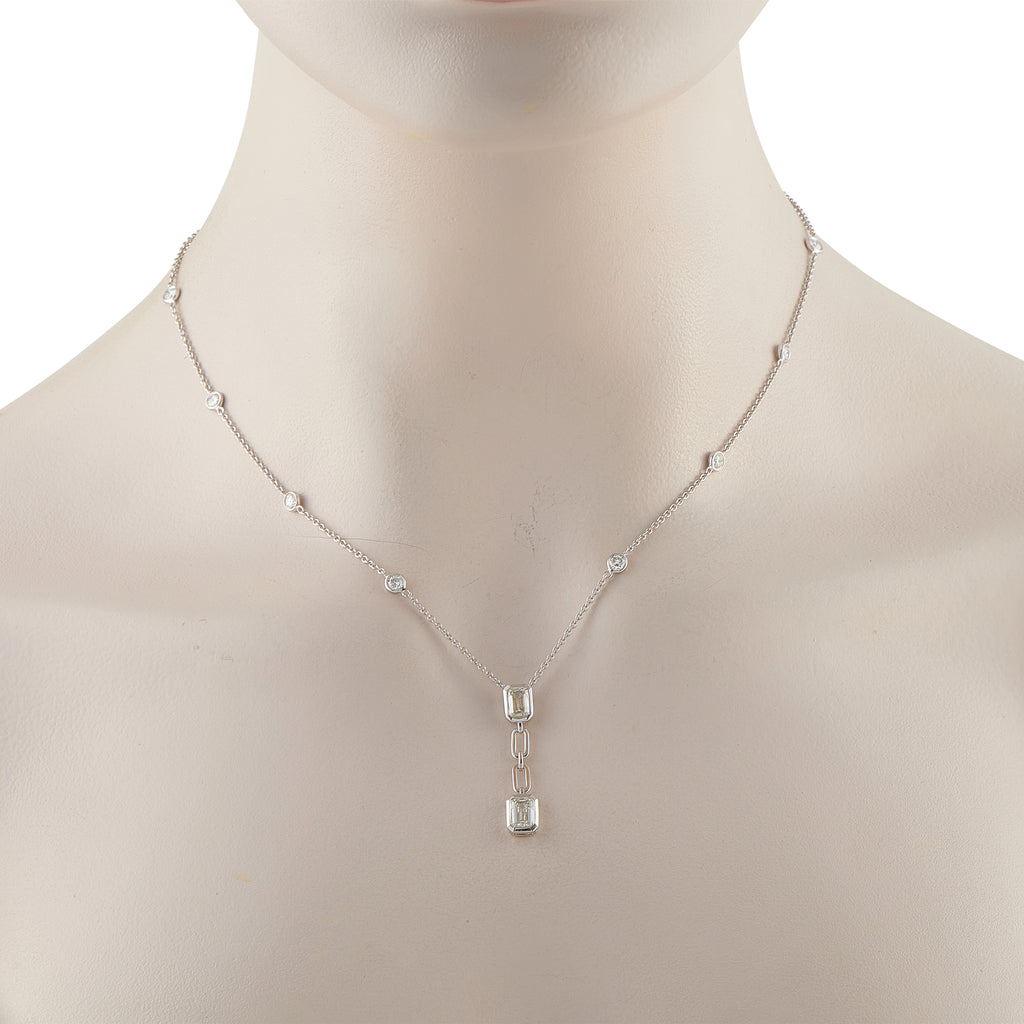18K White Gold 2.60ct Diamond Pendant