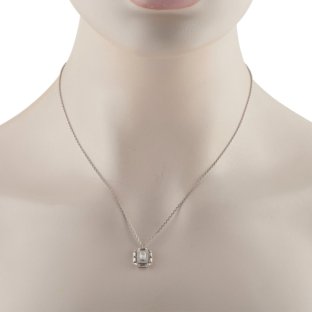 18K White Gold 0.62ct Diamond Pendant