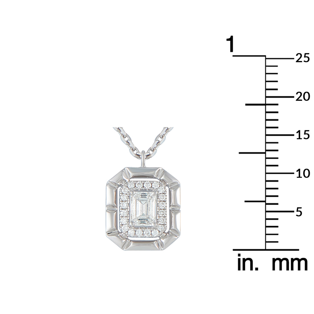 18K White Gold 0.62ct Diamond Pendant