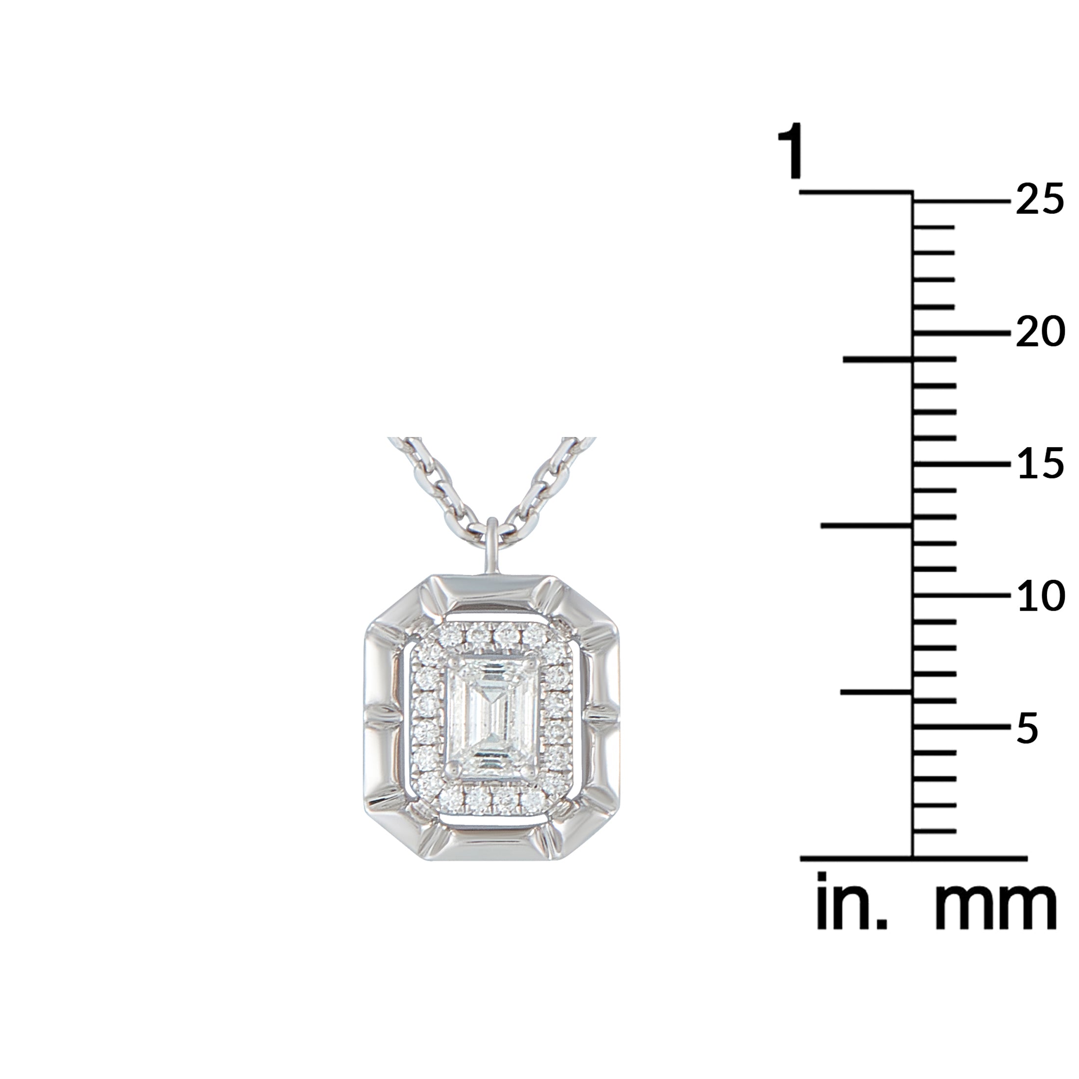 18K White Gold 0.62ct Diamond Pendant