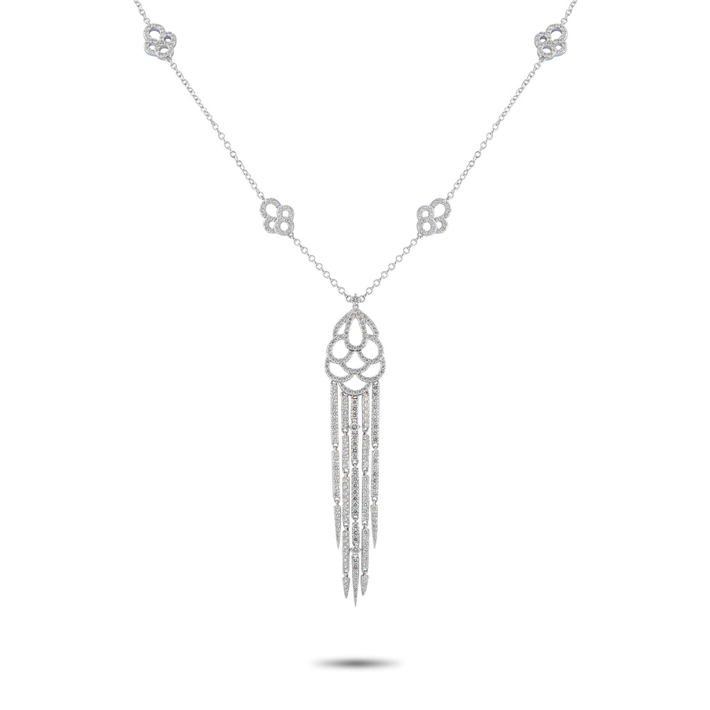 18K White Gold 5.85ct Diamond Pendant