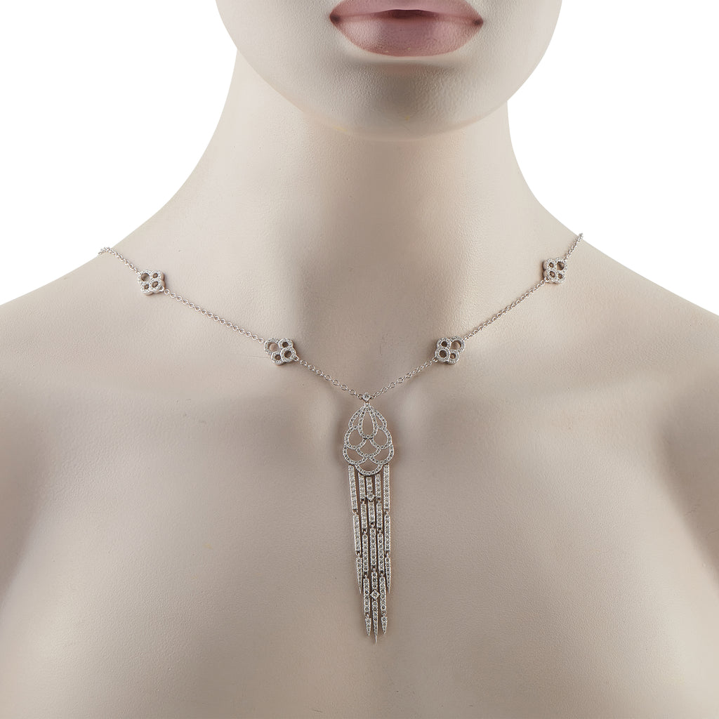 18K White Gold 5.85ct Diamond Pendant