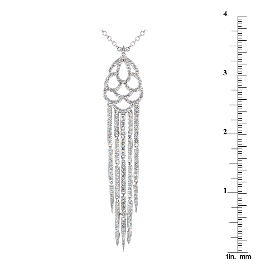 18K White Gold 5.85ct Diamond Pendant