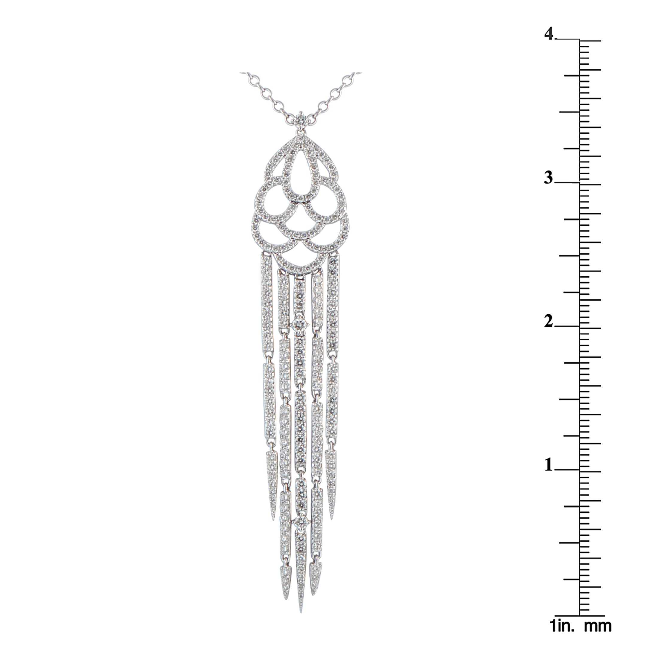 18K White Gold 5.85ct Diamond Pendant