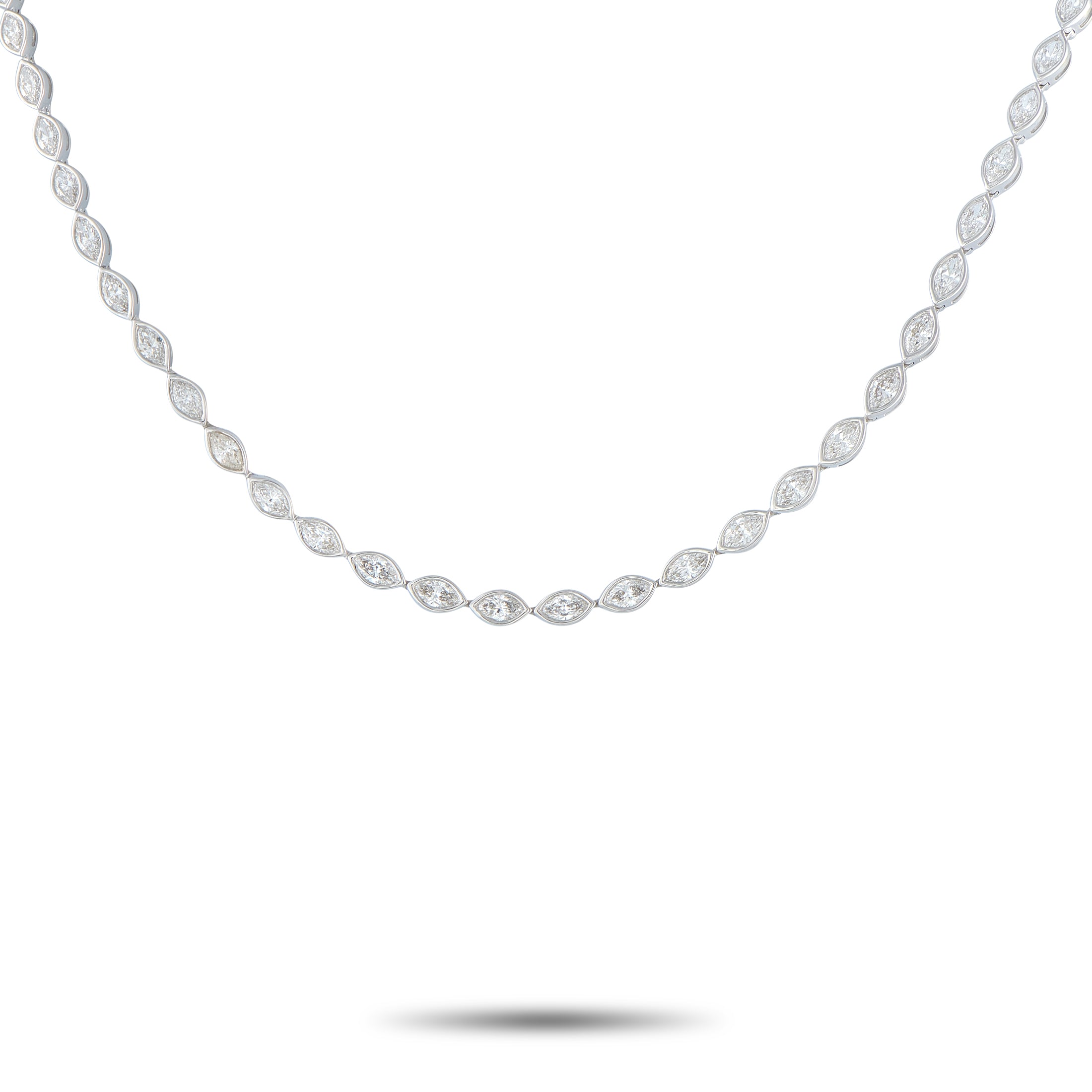 18K White Gold 13.75ct Diamond Necklace