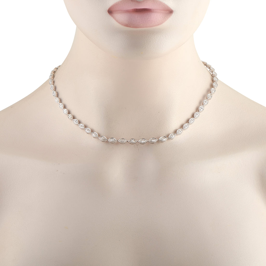 18K White Gold 13.75ct Diamond Necklace