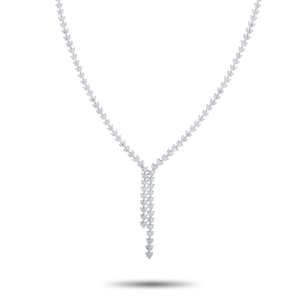 18K White Gold 31.0ct Diamond Necklace