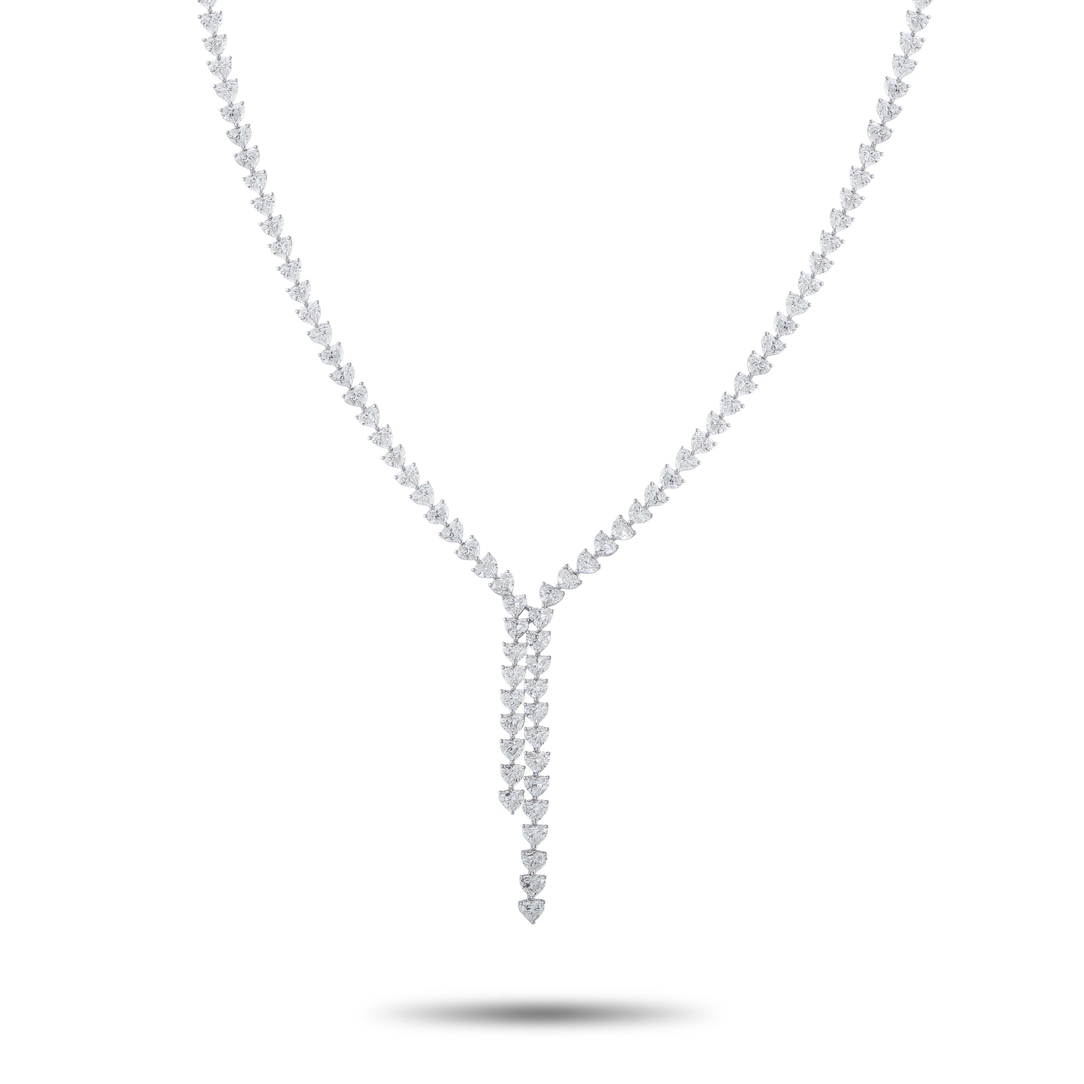 18K White Gold 31.0ct Diamond Necklace