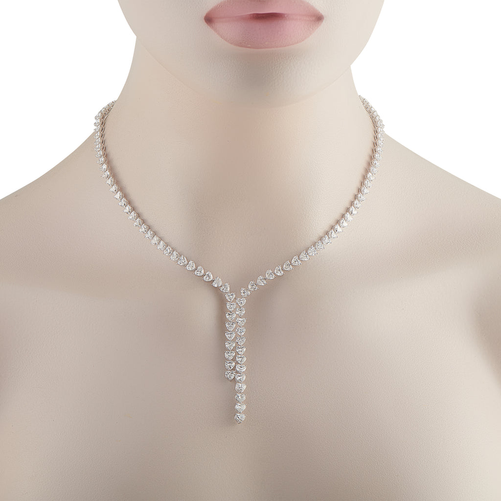 18K White Gold 31.0ct Diamond Necklace
