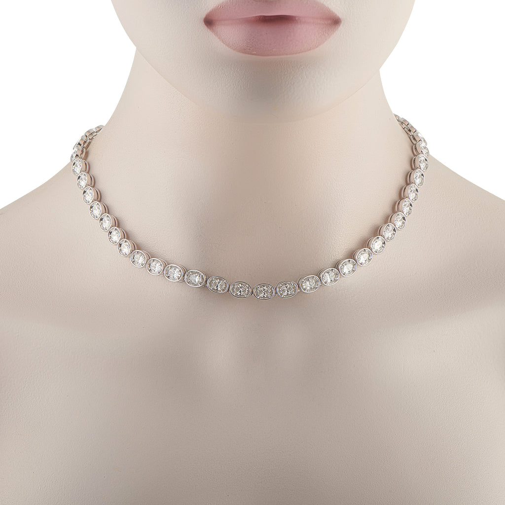 18K White Gold 20.80ct Diamond Necklace