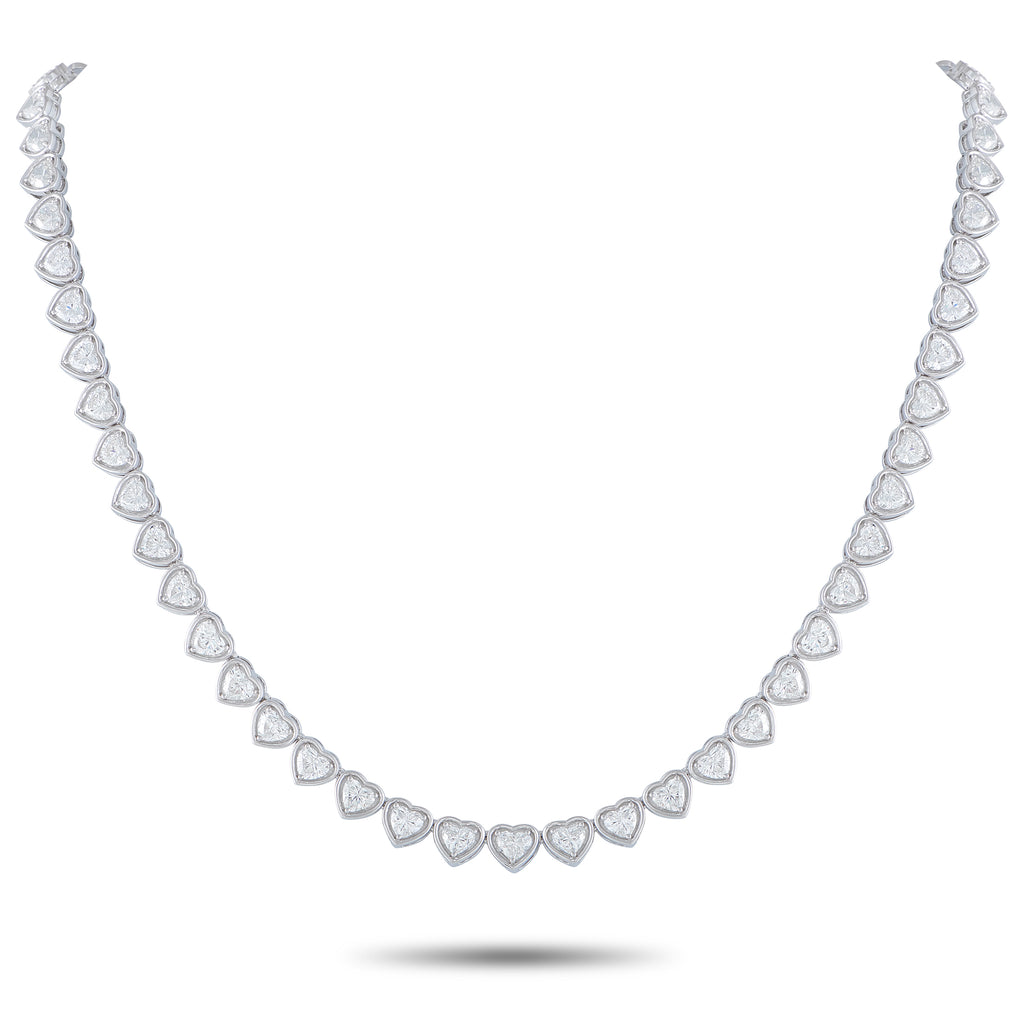 18K White Gold 18.75ct Diamond Necklace
