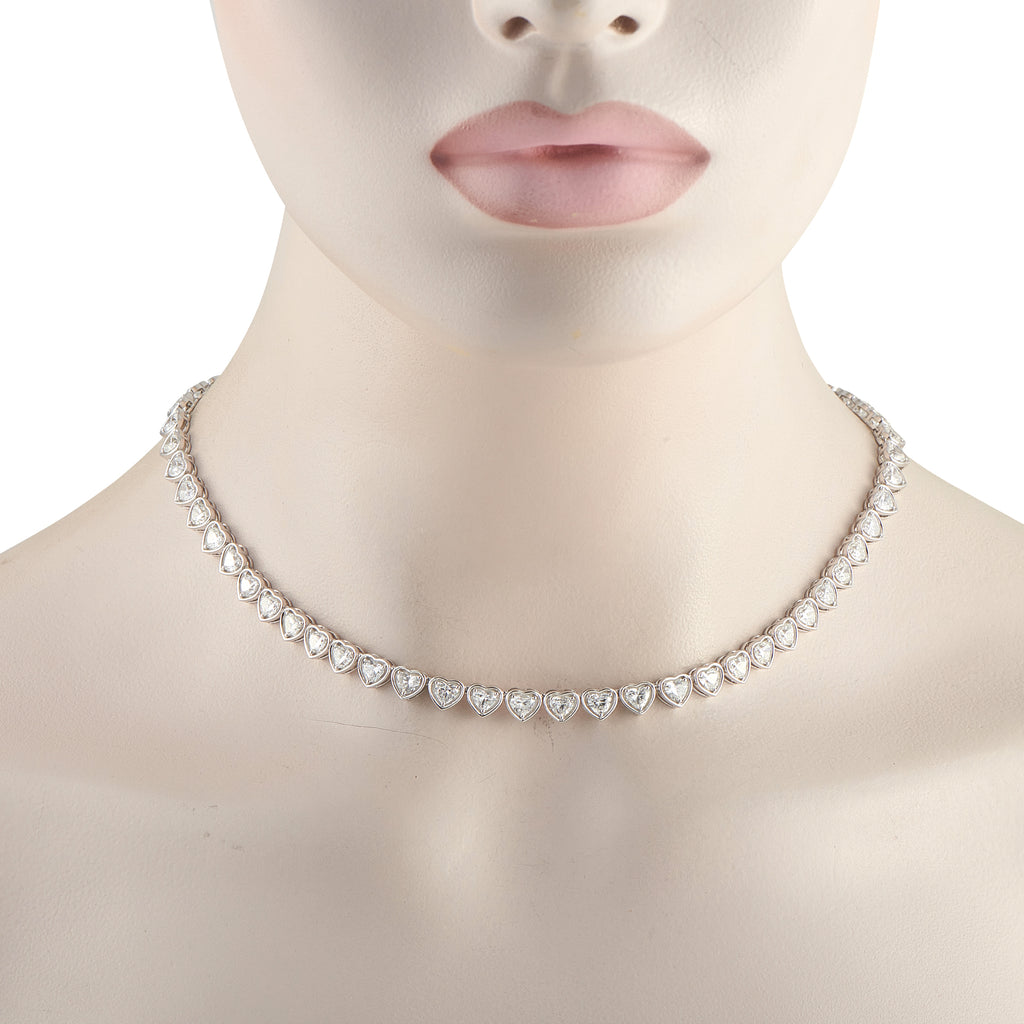 18K White Gold 18.75ct Diamond Necklace