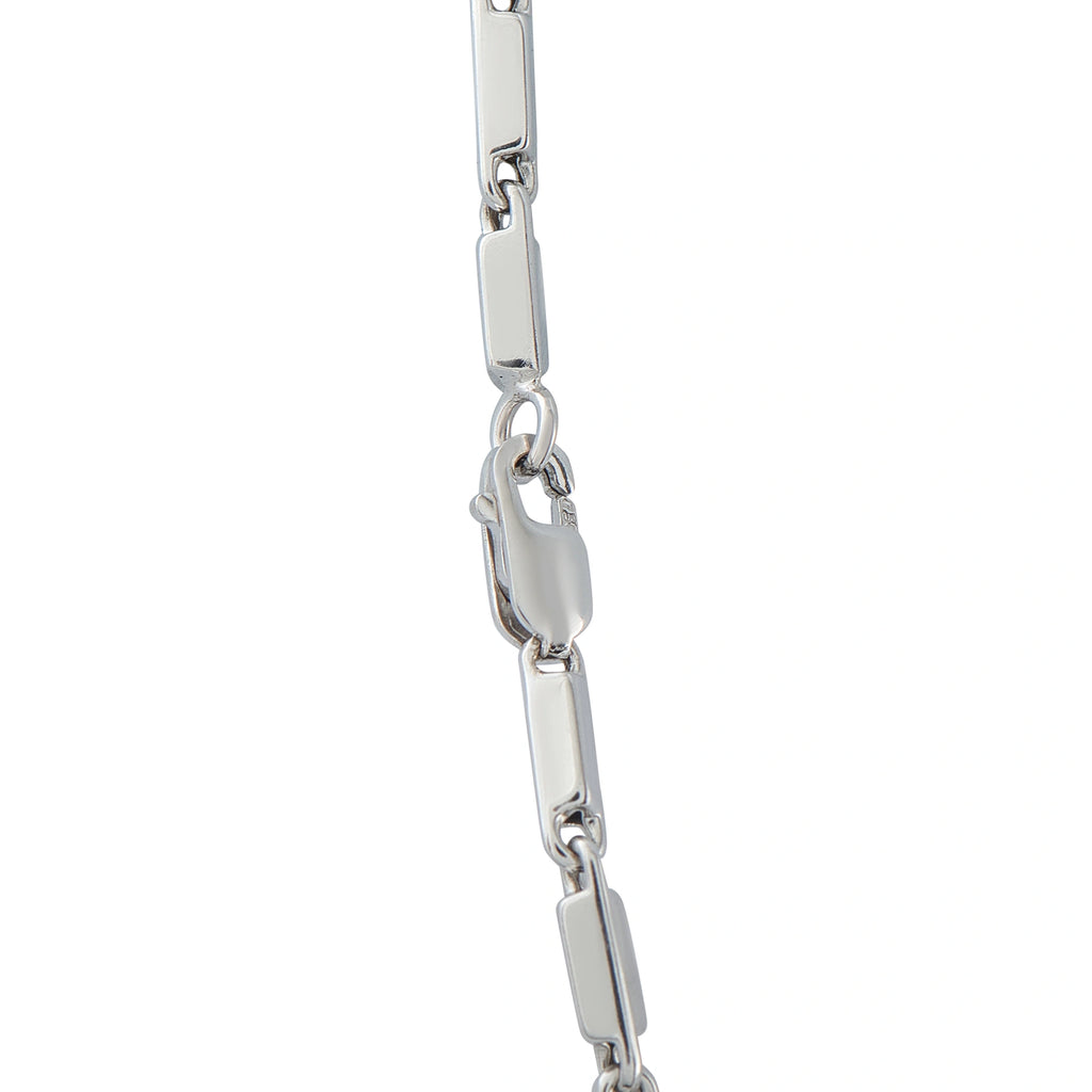 18K White Gold 2.45ct Diamond Circle Link Necklace