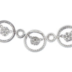 18K White Gold 2.45ct Diamond Circle Link Necklace