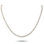 18K White Gold 11.0ct Fancy Color Diamond Tennis Necklace