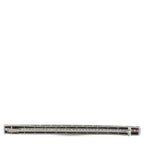 Antique 18K White Gold 0.65ct Diamond and Onyx Bar Brooch