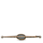 Antique 18K White Gold 0.80ct Diamond and Opal French Brooch