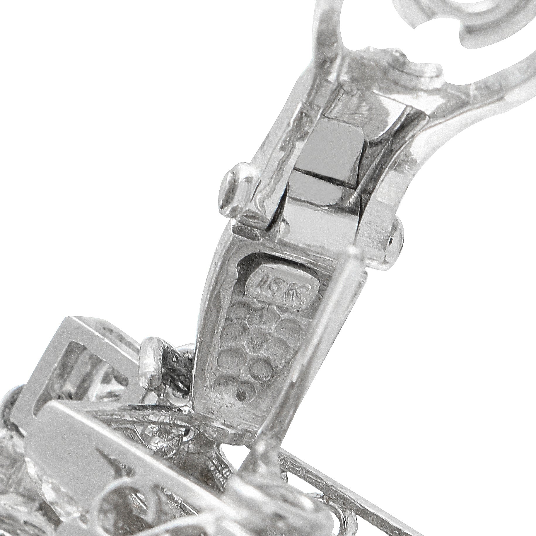 18K White Gold 8.0ct Diamond and Pearl Earrings
