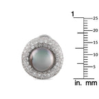 18K White Gold 1.50ct Diamond and Pearl Earrings