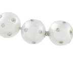 18K White Gold 3.0ct Diamond and Pearls Necklace