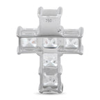 18K White Gold 3.80ct Diamond Cross Pendant