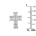 18K White Gold 3.80ct Diamond Cross Pendant