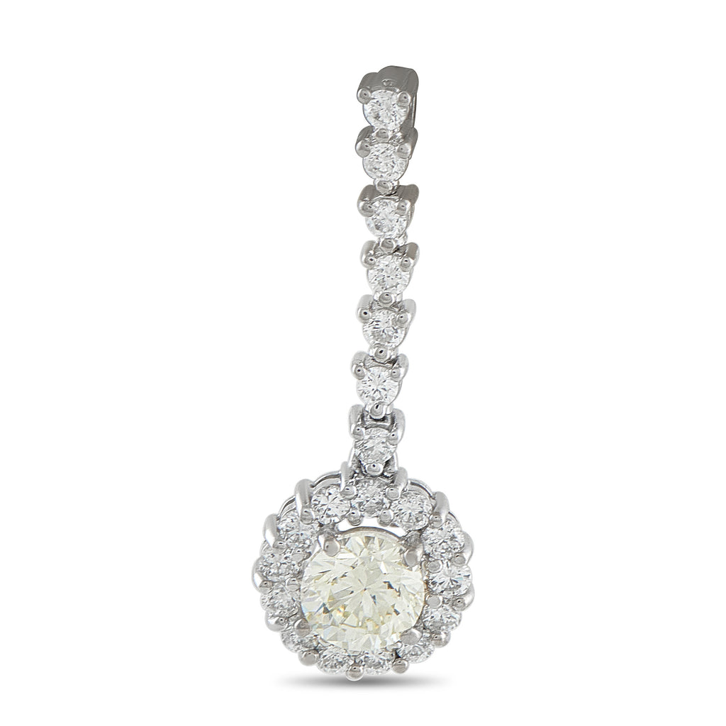 Exclusive  18K White Gold 1.68ct Diamond Pendant